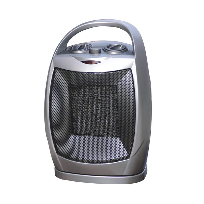 Silver PTC Ceramic Electric Fan Heater na may hawakan